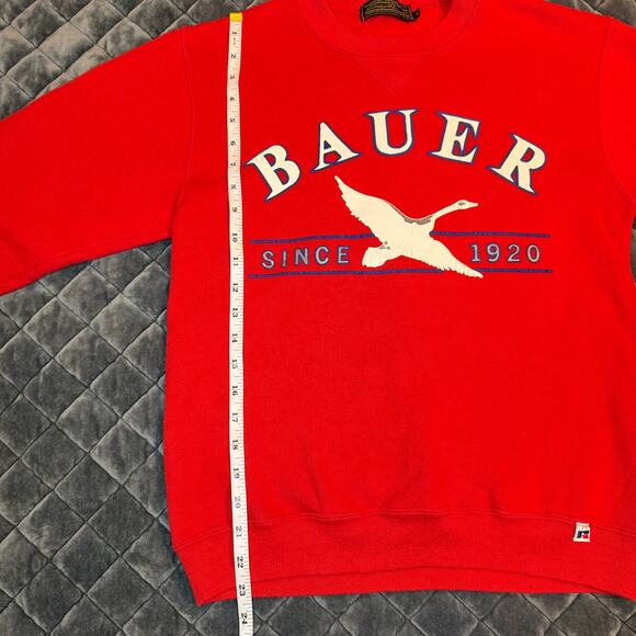 Vintage Eddie Bauer crewneck sweatshirt size medium red classic - Picture 7 of 8
